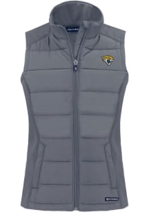 Cutter and Buck Jacksonville Jaguars Womens Grey Evoke Vest