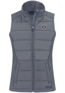Cutter and Buck Las Vegas Raiders Womens Grey Evoke Vest
