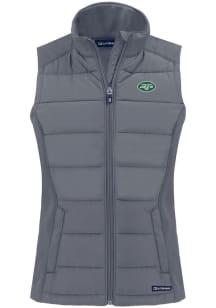 Cutter and Buck New York Jets Womens Grey Evoke Vest