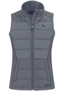 Cutter and Buck Tennessee Titans Womens Grey Evoke Vest