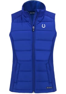 Cutter and Buck Indianapolis Colts Womens Blue Evoke Vest