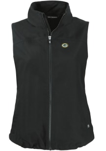 Cutter and Buck Green Bay Packers Womens Black Charter Vest