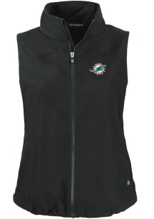 Cutter and Buck Miami Dolphins Womens Black Charter Vest