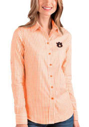 Antigua Auburn Tigers Womens Structure Long Sleeve Orange Dress Shirt