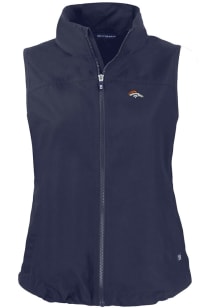 Cutter and Buck Denver Broncos Womens Navy Blue Charter Vest