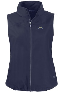 Cutter and Buck Los Angeles Chargers Womens Navy Blue Charter Vest