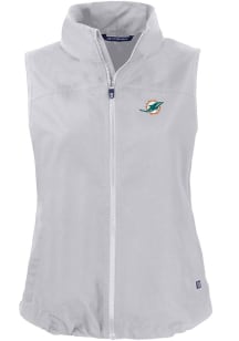 Cutter and Buck Miami Dolphins Womens Grey Charter Vest