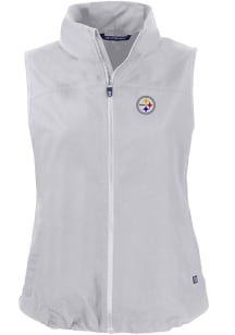 Cutter and Buck Pittsburgh Steelers Womens Grey Charter Vest