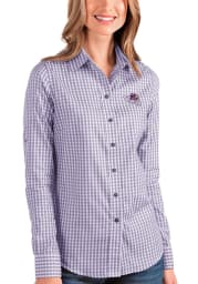 Antigua Western Carolina Womens Structure Long Sleeve Purple Dress Shirt