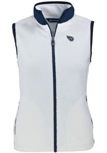 Cutter and Buck Tennessee Titans Womens White Cascade Sherpa Vest