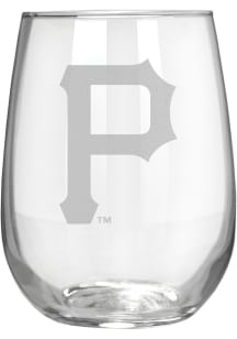 Pittsburgh Pirates 17oz Laser Etch Stemless Wine Glass