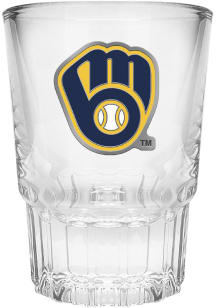 Milwaukee Brewers 2oz Metal Emblem Shot Glass