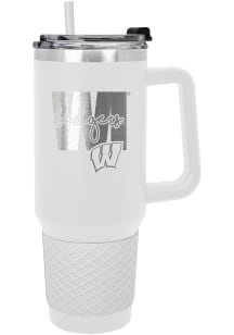 Wisconsin Badgers 40oz Colossus Stainless Steel Tumbler - White