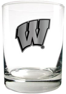 Wisconsin Badgers 14oz Emblem Rock Glass