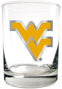 West Virginia Mountaineers 14oz Emblem Rock Glass
