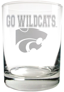 K-State Wildcats 14oz Laser Rock Glass
