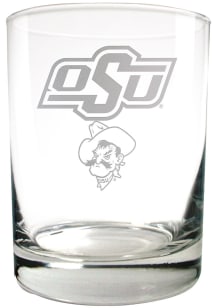 Oklahoma State Cowboys 14oz Laser Rock Glass