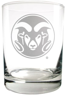 Colorado State Rams 14oz Laser Rock Glass
