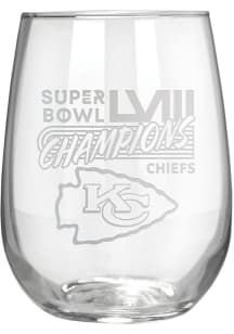 Kansas City Chiefs Super Bowl LVIII Champs Wine Glass