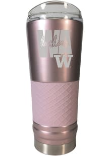 Pink Washington Huskies 24oz Rose Gold Draft Stainless Steel Tumbler