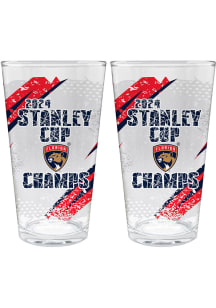 Florida Panthers 2024 NHL Stanley Cup Champs 2pc Set Pint Glass