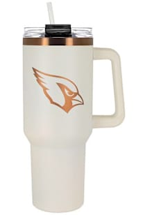 Arizona Cardinals 40oz Cream + Copper Stainless Steel Tumbler - White