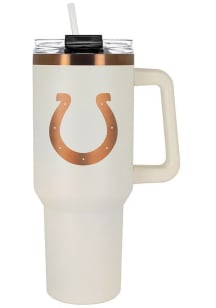 Indianapolis Colts 40oz Cream + Copper Stainless Steel Tumbler - White
