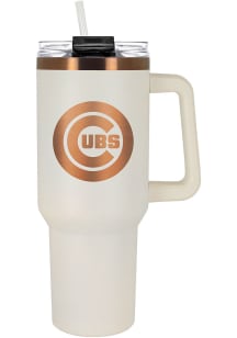 Chicago Cubs 40oz Cream + Copper Stainless Steel Tumbler - White