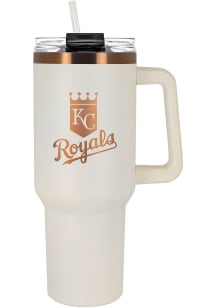 Kansas City Royals 40oz Cream + Copper Stainless Steel Tumbler - White
