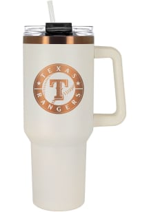 Texas Rangers 40oz Cream + Copper Stainless Steel Tumbler - White
