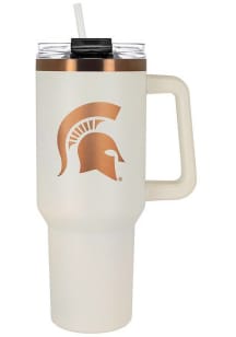 White Michigan State Spartans 40oz Cream + Copper Stainless Steel Tumbler