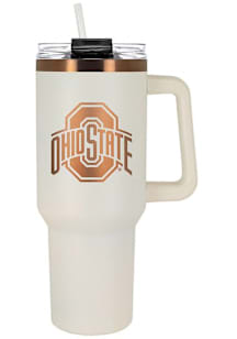 Ohio State Buckeyes 40oz Cream + Copper Stainless Steel Tumbler - White