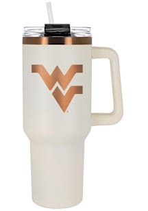 West Virginia Mountaineers 40oz Cream + Copper Stainless Steel Tumbler - White