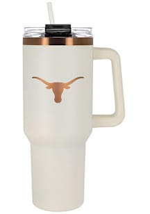 Texas Longhorns 40oz Cream + Copper Stainless Steel Tumbler - White