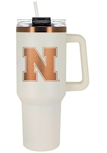 Nebraska Cornhuskers 40oz Cream + Copper Stainless Steel Tumbler - White
