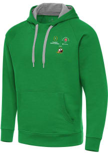 Mens Oregon Ducks Green Antigua 2024 CFP Quarterfinals Rose Bowl Victory Hooded Sweatshirt