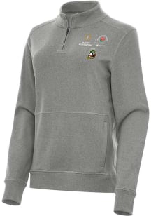 Womens Oregon Ducks Black Antigua 2024 CFP Quarterfinals Rose Bowl Crush Qtr Zip