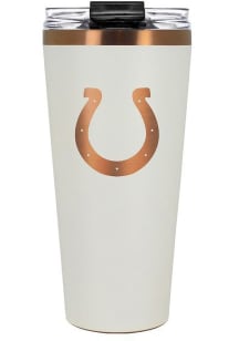 Indianapolis Colts 32oz Cream + Copper Stainless Steel Tumbler - White