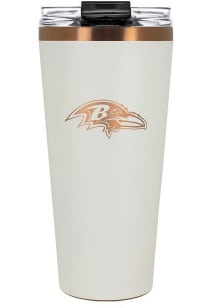 Baltimore Ravens 32oz Cream + Copper Stainless Steel Tumbler - White