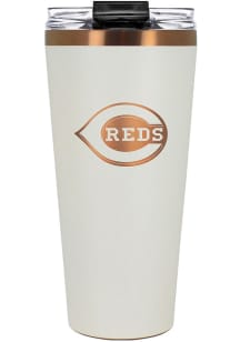 Cincinnati Reds 32oz Cream + Copper Stainless Steel Tumbler - White