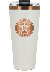 Houston Astros 32oz Cream + Copper Stainless Steel Tumbler - White