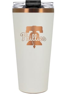 Philadelphia Phillies 32oz Cream + Copper Stainless Steel Tumbler - White