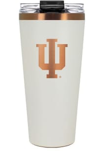 White Indiana Hoosiers 32oz Cream + Copper Stainless Steel Tumbler