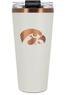 White Iowa Hawkeyes 32oz Cream + Copper Stainless Steel Tumbler