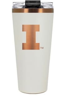 White Illinois Fighting Illini 32oz Cream + Copper Stainless Steel Tumbler