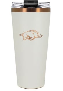 Arkansas Razorbacks 32oz Cream + Copper Stainless Steel Tumbler - White