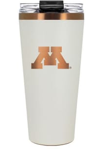 White Minnesota Golden Gophers 32oz Cream + Copper Stainless Steel Tumbler