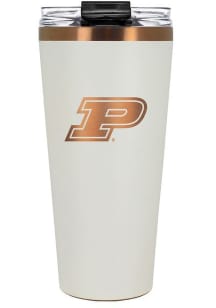 White Purdue Boilermakers 32oz Cream + Copper Stainless Steel Tumbler