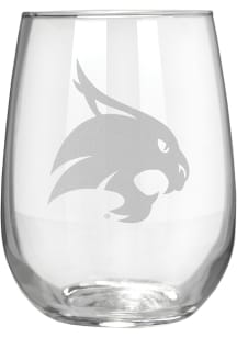 Texas State Bobcats 15oz Stemless Wine Glass