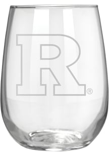 White Rutgers Scarlet Knights 15oz Stemless Wine Glass